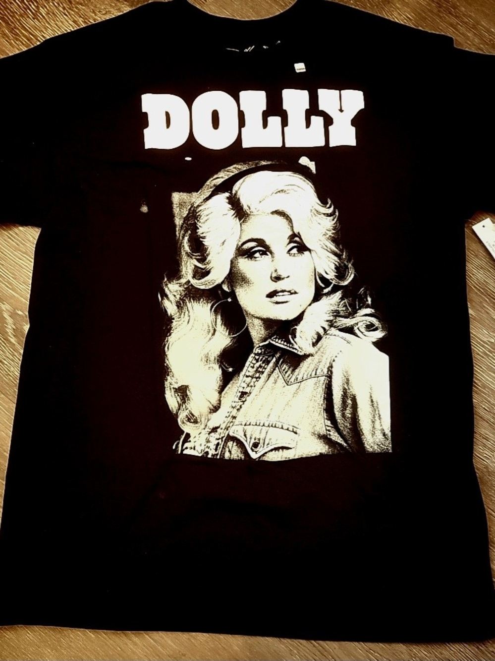 NWT Dolly PARTON Graphic Tee/T-shirt - Black/White